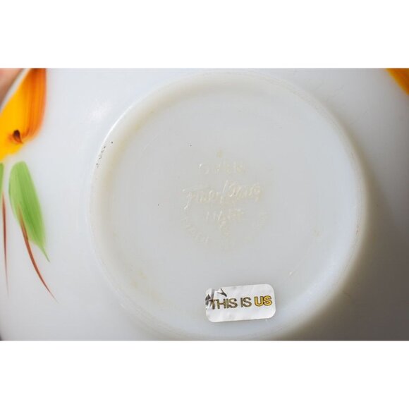 2 Vintage Fire King Ware Gay Fad Oven Safe Bowls Milk Glass TV Prop "This is Us" - Picture 5 of 9